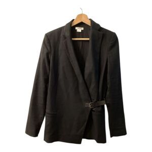 Helmut Lang Black Blazer‎ with Buckle Detail